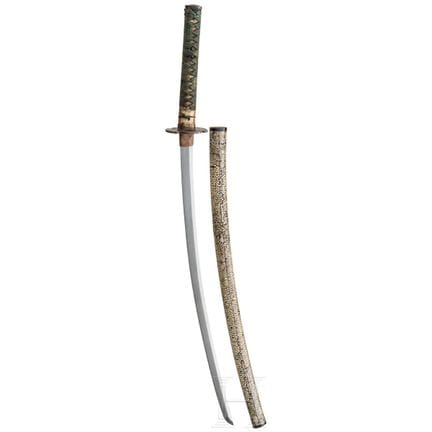 Una katana giapponese, periodo Momoyama  
Lama Shi