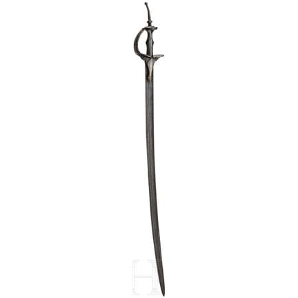 Tegha indiano in ferro, circa 1800  
Lama leggerme