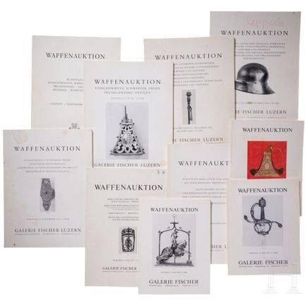10 catalogues de ventes aux enchères de la Galerie
