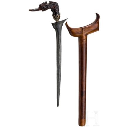 Un kingfisher indonesiano "Kris", Sumatra, 1900 ci