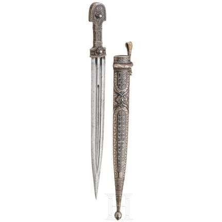 A North Caucasian silver-mounted kinzal, circa 190