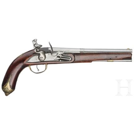 A flintlock pistol, Liège, late 18th century  
Ach