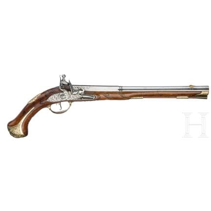 A long German flintlock pistol, ca. 1720  
Achtkan
