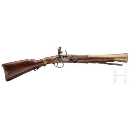 An Italian or South French flintlock blunderbuss w