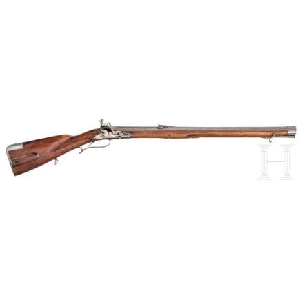 A German flintlock rifle, circa 1760  
Wohl nachtr