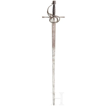 Une rapière militaire allemande, vers 1600  
Lame 