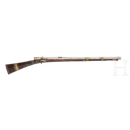 An Ottoman miqueletlock rifle with an Austrian bar