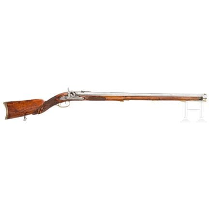 A heavy German percussion rifle, circa 1830  
Schw