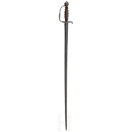 Une petite épée allemande, vers 1680  
Lame arrièr