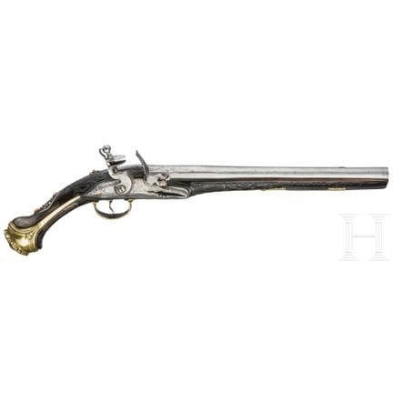 Una pistola a pietra focaia, Balcani, XIX secolo  
