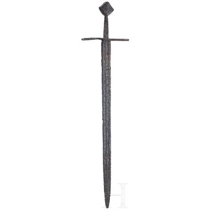 Épée médiévale allemande, XIIIe siècle  
Lame robu