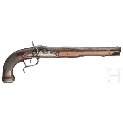 A percussion pistol, Johann Jacob Kuchenreuter in 