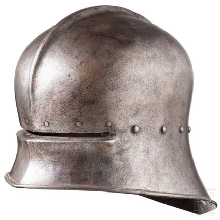 Elmo sallet tedesco in stile vittoriano degli anni