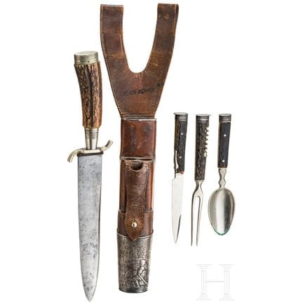 Un set da caccia tedesco, 1900 circa  
Set di posa