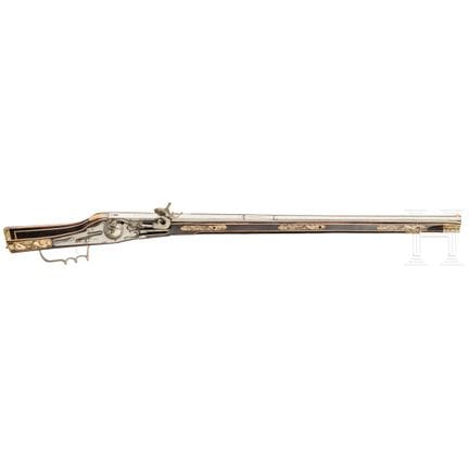 A Saxon military wheellock smooth bore rifle, prob
