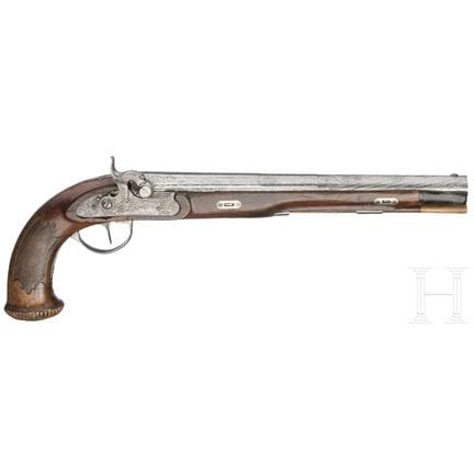 A long percussion pistol, Vienna, circa 1860  
Ach
