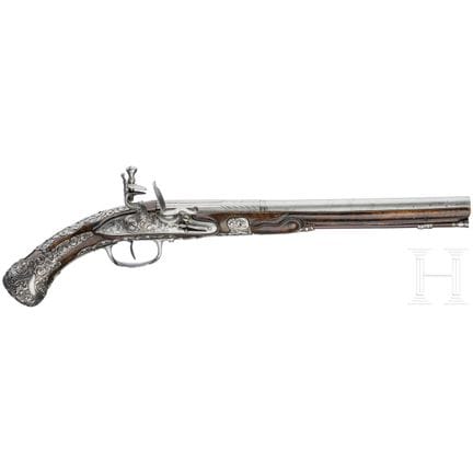 An Italian flintlock pistol, probably Brescia, cir