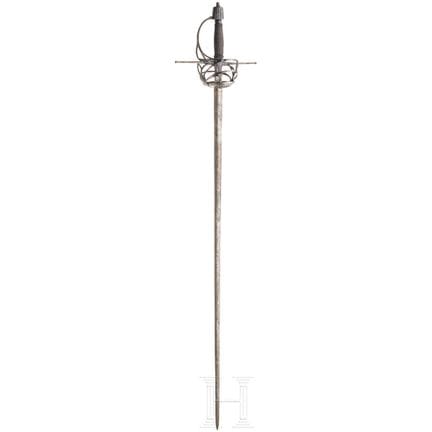 Une rapière allemande, vers 1610  
Lame d'estoc ro