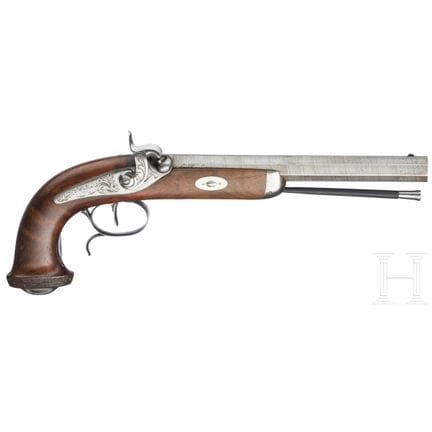 A percussion pistol, Windisx in Nimes (F), circa 1