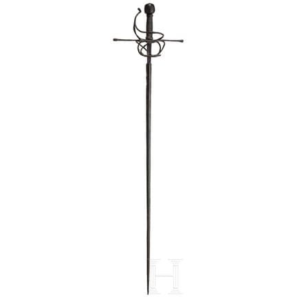 A German military rapier, ca. 1600  
Lame étroite 