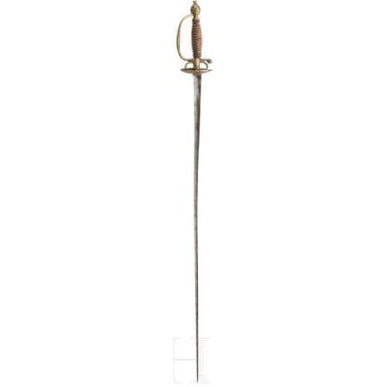 Une petite épée flamande, vers 1740  
Lame d'estoc