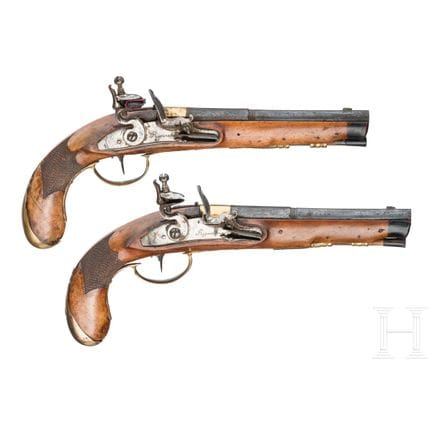 A pair of flintlock pistols, Regensburg, circa 178