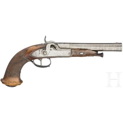 A percussion pistol, J. Th. Asschier in Carlshamn,