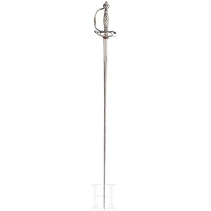 A silver mounted French officer's smallsword, ca. 