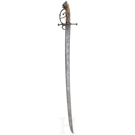 A German campaign sabre, ca. 1560  
Lame dorsale l