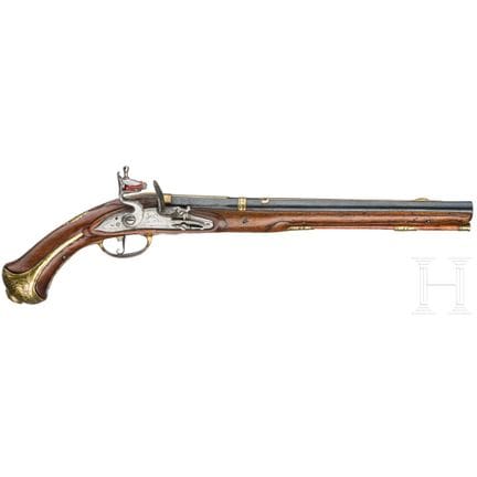 A flintlock pistol, A. Streignard, probably Liége,