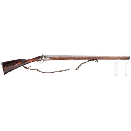 An English converted percussion shotgun, Barker, c