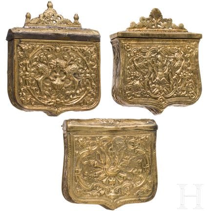 Three cartridge boxes from the Balkans, 19th centu
