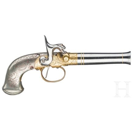 An full metal percussion pocked pistol, Pakistan (