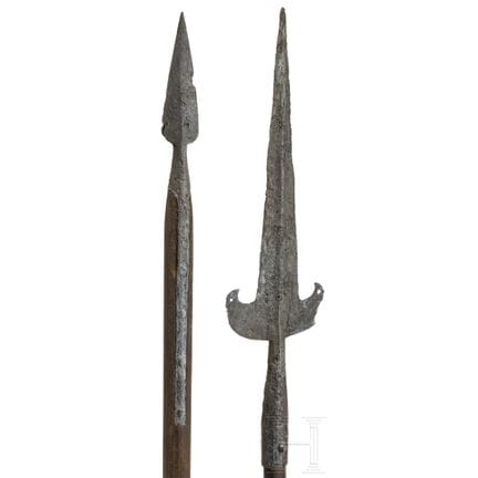 Deux armes d'hast allemandes, XVIIe siècle  
Parti
