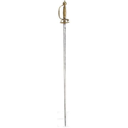 Une petite épée allemande, vers 1760  
Lame à dos 