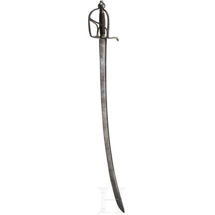 Sabre de campagne suédois (?), vers 1680  
Lame co