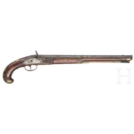 A German flintlock pistol, Wastl, circa 1780  
Ung