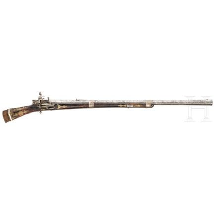 An Ottoman tufek with damascus barrel, second half