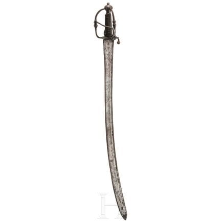 Sabre de campagne allemand, vers 1650  
Lame lourd