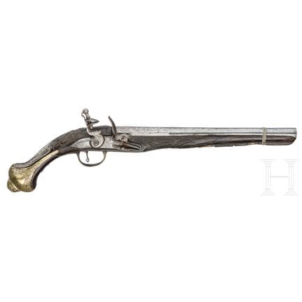Pistola a pietra focaia, Balcani, XIX secolo  
Can