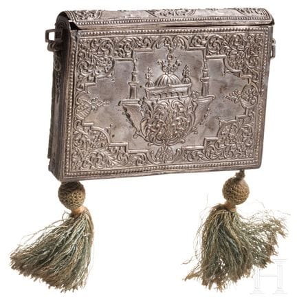 A nickel silver cartridge case, Balkans, ca. 1900 