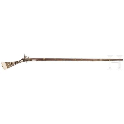 Miquelet rifle with mother-of-pearl inlays, Tunisi