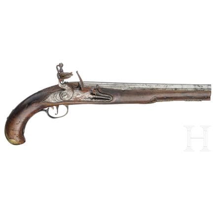 A German flintlock pistol, circa 1730  
Konischer 