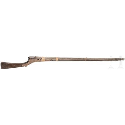 An Indian matchlock rifle, early 19th century  
Sc