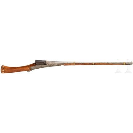 An Indian matchlock rifle (toradar), 19th century 