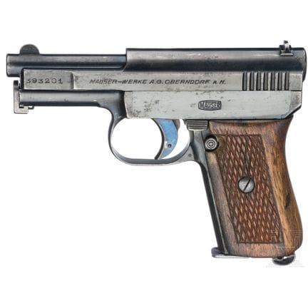 Un Mauser modèle 1910/14  
Calibre 6,35 mm Brownin