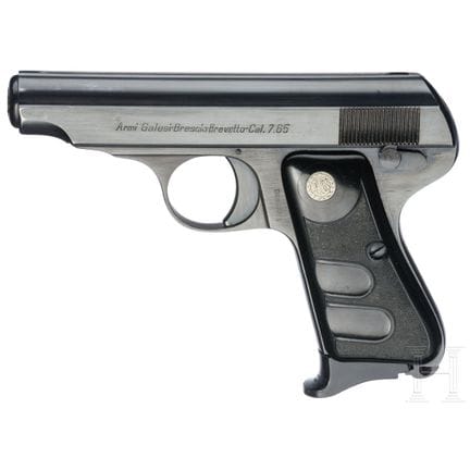 A Galesi 515型  
口径7.65毫米布朗宁，编号203543，编号一致。光面枪管。 8发