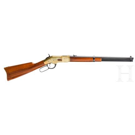 一支Hege-Uberti公司生产的温彻斯特1866型卡宾枪  
口径.38 Special，编号4