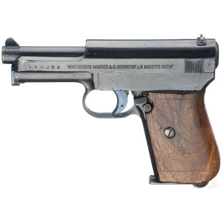 Un Mauser, modèle 1914  
Calibre 7,65 mm Browning,