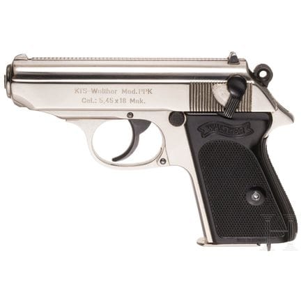 Un KTS-Walther modèle PPK  
Calibre 5,45x18PSM, n°